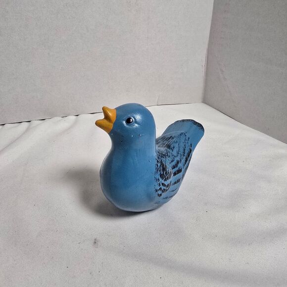 Roseville Ohio L&H Pottery Blue Bird Bath Clip On 1960s MCM Vintage INCOMPLETE - Picture 6 of 10